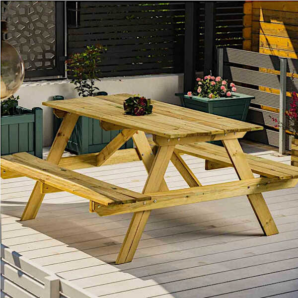Wooden Picnic Table 150x150xx(H)75cm
